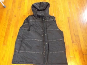 TRUE RELIGION Men's Black Down Puffer Vest With Hood Size XXXL Excellent - Picture 1 of 6