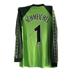 Peter Schmeichel signed shirt 99 TREBLE PHOTO PROOF MANCHESTER UNITED JERSEY - Picture 1 of 4