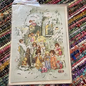 Vintage Adventskalender Punze Papier Weihnachtsdeko Kinder Spielzeug Kunst - Bild 1 von 2