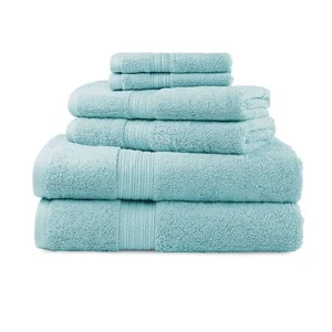 HANDTUCH GÄSTEHANDTUCH DUSCHTUCH SAUNATUCH 100% BAUMWOLLE FROTTEE AQUA TÜRKIS - Bild 1 von 11