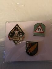 3 Different Military Hat , Tie, Vest , DUI,  Lapel Pins Group J