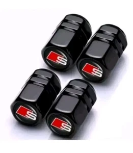 4x AUDI Ventilkappen S-Line Logo Emblem Auto Motorrad Valve Aufkleber - Picture 1 of 1