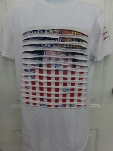 Bleecker & Mercer Men's Sz Large Distressed Short Sleeve T-Shirt American Flag  - Picture 1 of 2