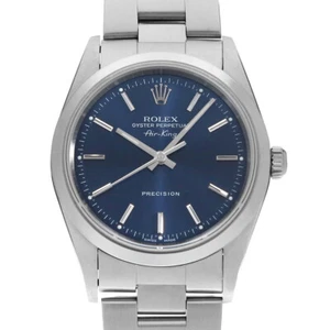 ROLEX Air king 14000M blue bar P Number second hand mens - Picture 1 of 8