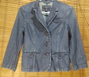 AEO American Eagle Women’s Size S Blue Jean / Denim Jacket  - Picture 1 of 7
