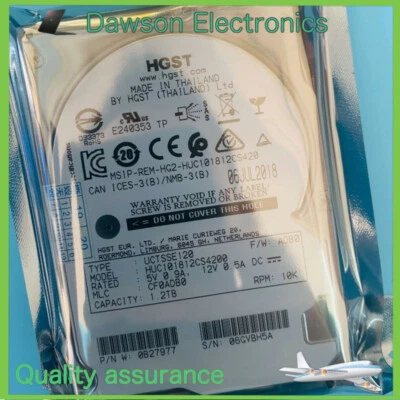 H.G.S.T 1.2TB 12G 10K 12Gbs SAS 2.5 Server Hard Drive HUC101812CS4200 HDD - Image 1 of 4