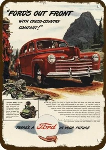1946 ROYAL CANADIAN MONTIERTE POLIZEI & FORD Vin-Look DEKORATIVE NACHBILDUNG METALLSCHILD - Bild 1 von 1