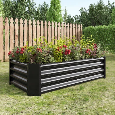 Galvanized Raised Garden Bed Kit,Galvanized Planter Garden Boxes Outdoor New - Image 1 of 4