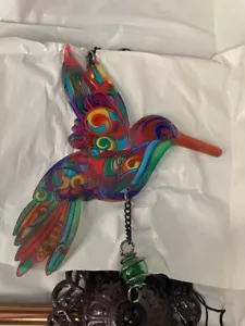 RCS-Beautiful Hummingbird Suncatcher Wind Chime - 30" - Picture 1 of 4