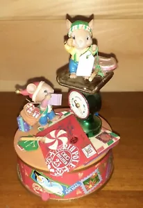 Figura Enesco Deseos Pesar Ratones Giratorio Musical Estaré en Casa para Navidad - Imagen 1 de 7