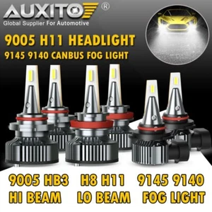 AUXITO 6500K 9005 LED H11 9145 Headlight Bulbs Fog for Light 15-2020 Ford F150 - Picture 1 of 12