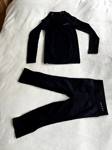 FALKE Women's Black Set Skiing Underlayer. Size Small.  Excellent Condition