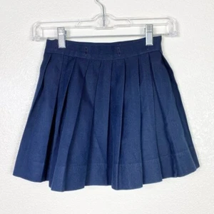 Girl’s Schoolgirl Apparel Navy Blue Pleated Skirt Size 4 - Picture 1 of 4