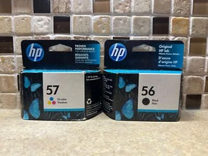 PACK DE 2 CARTUCHOS DE TINTA ORIGINALES HP 56 57 COLOR NEGRO PARA OFFICEJET 4110 BB-2 - Imagen 1 de 4