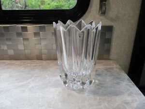 Vintage Orrefors Schweden Fleur Kristall Vase signiert 7,5" hoch - Bild 1 von 3