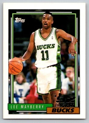 1992-93 Topps - Lee Mayberry #390 (RC) - Image 1 of 2