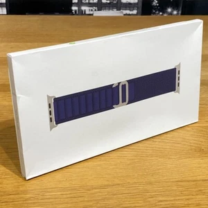 Apple Watch Ultra 2 Strap 49mm Navy Alpine Loop Natural Titanium M Original - Picture 1 of 17
