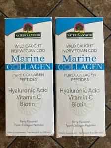 2 Marine Collagen Nature’s Answer 8 oz Berry Flavor, New, Unopened, Not expired - Picture 1 of 5