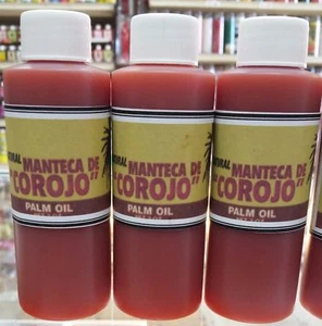 MANTECA DE COROJO PURA 1 BOTTLE 4oz PALM OIL SANTERIA BUY 2 GET 1 FREE !! - Picture 1 of 2