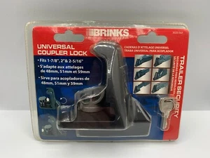 BRINKS 3020-068 UNIVERSAL COUPLER LOCK FITS 1-7/8” 2” & 2-5/16” TRAILER SECURITY - Picture 1 of 10