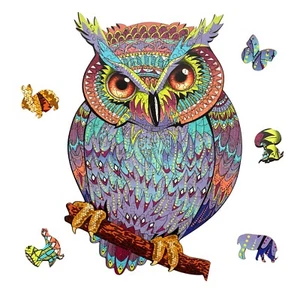 Woods Story Wooden Jigsaw Puzzle For Adults Owl With Gift Box Size XXL - Picture 1 of 13