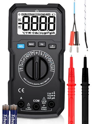 Maltec Digitales Multimeter Strommessgerät LCD Tester Set Drähte NCV  - Bild 1 von 4