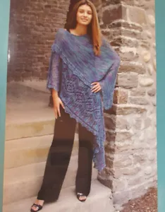 Fiber Trends Shawl Bella Bev Galeskas Vintage Knitting Pattern 2004 - Picture 1 of 3