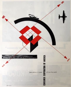 Abstract Art Egbert Jacobson Container Corporation Vintage 1944 Magazine Print - Picture 1 of 9