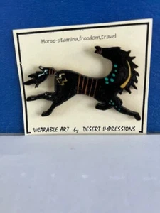 Horse Brooch Wearable Art Brooch by Desert Impressions NEW other - Picture 1 of 2