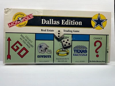 VTG Monopoly Dallas Edition Cowboys Texas Stadium 1995 Board Game NEW BOX DAMAGE - Image 1 of 4