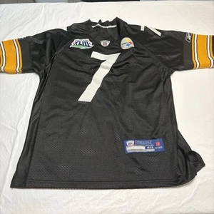 Camiseta deportiva para hombre Reebok Super Bowl XLIII Ben Roethlisberger #7 Pittsburgh Steelers 48 - Imagen 1 de 11