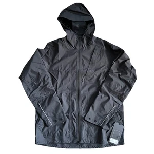 NEW Lululemon Waterproof Full-Zip Hooded Rain Jacket Men’s Size M Black LM4AM7S - Picture 1 of 9
