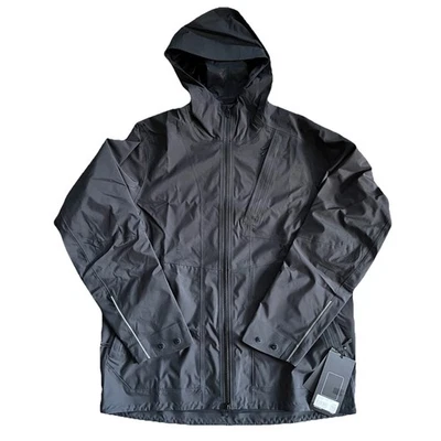 NEW Lululemon Waterproof Full-Zip Hooded Rain Jacket Men’s Size M Black LM4AM7S - Image 1 of 4