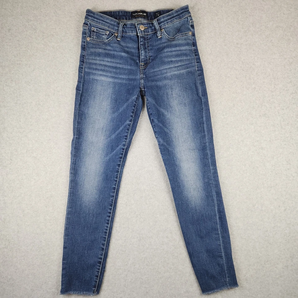 Jeans para mujer Lucky Brand talla 6 AVA tiro medio ajustados denim azul 6/28 Foto 1 de 4