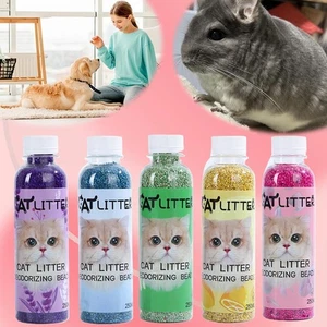 Eine Flasche Katzenstreu Desodorierende Perlen - Geruch angenehm Gerüche entfernen U0I3 - Bild 1 von 15
