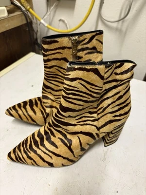 NUEVO Botines Antonio Melani Lindsay Tigresa Estampado Animal Tacón Bloque 7m Foto 1 de 4