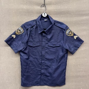 Spirit Police Officer Shirt Mens Medium Costume Uniform Short Sleeve Patch - Picture 1 of 6