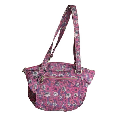 Bolso de mano de viaje floral TRAVELON 15"x12" granate (rojo oscuro) flores antirrobo Foto 1 de 4