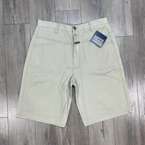 Pantaloncini jeans vintage Marithe Francois Girbaud blu marca x pantaloncini taglia 34 cachi nuovi con etichette - Foto 1 di 9