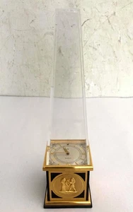 VINTAGE LECOULTRE EGYPTIAN OBELISK 8-DAY CLOCK - Picture 1 of 9