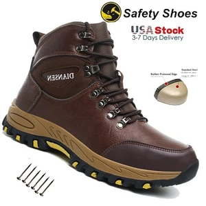Scarpe Antinfortunistiche da Lavoro Uomo Punta Acciaio Stivali da Lavoro Indistruttibili Impermeabili Outdoor US - Foto 1 di 26