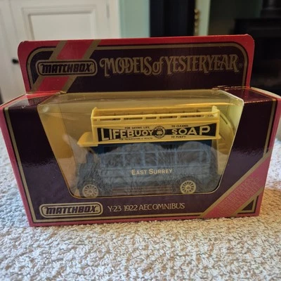 1986 MATCHBOX MODEL OF YESTERYEAR 1:72 Y-23 1922 AEC OMNIBUS EAST SURREY BUS NEW - Image 1 of 4