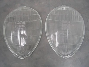 1937 1938 1939 Ford Car Standard Fluted Glass Headlight Lenses PAIR - Picture 1 of 3