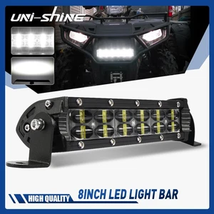8'' inch LED Light bar Dual Row For Raptor 700 R 125 250 Banshee 350 YFZ ATV - Picture 1 of 12