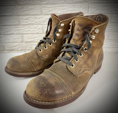 RED WING 鞋 Iron Ranger 8113 Hawthorne Muleskinner Roughout 8.5 D — 第 1/4 张图片