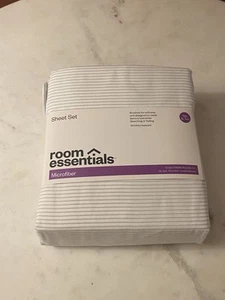 Microfiber Sheet Set Twin/Twin XL Size Room Essentials White - Brushed Soft NEW! - Picture 1 of 7