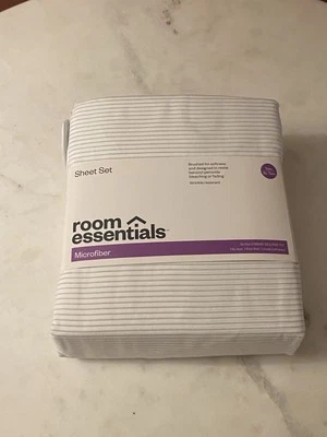 Microfiber Sheet Set Twin/Twin XL Size Room Essentials White - Brushed Soft NEW! - Image 1 of 4