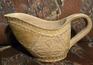VTG YUGOSLAVIA HAND-CARVED TEAK WOOD SHEPHERDS WEDDING CUP  - Picture 1 of 5