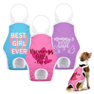 Dog Diapers Sanitary Panties with Adjustable Suspender, 3 Pack Washable Reusa... - Picture 1 of 5