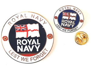Royal Navy Crested Enamel Commemorative Coin and Enamel Badge Set & Gift Bag  - Picture 1 of 3